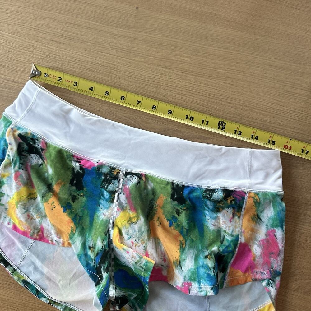 Lululemon Speed Up Shorts Multi Colored Size 8 Athletic Gorpcore Running Indie - Picture 13 of 15